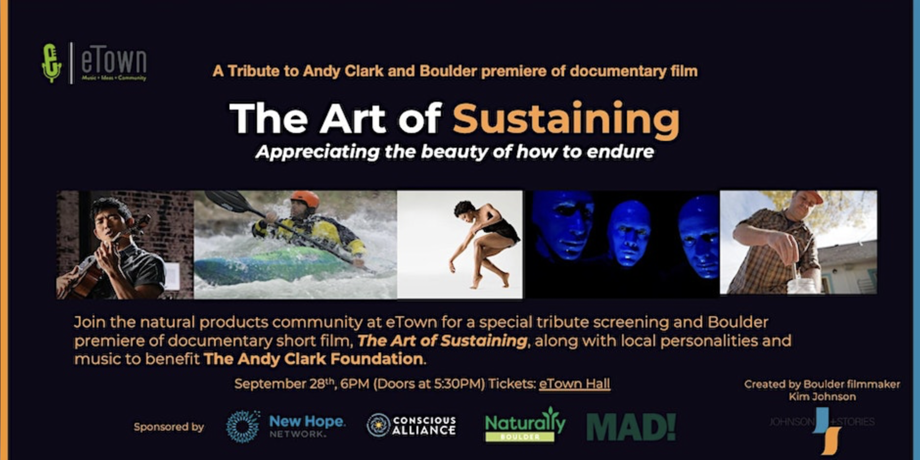 Andy Clark Foundation Fundraiser and The Art of Sustaining Film Screening